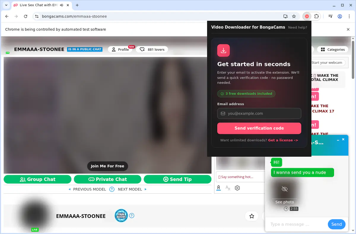 Bongacams Video Downloader browser extension screenshot 7